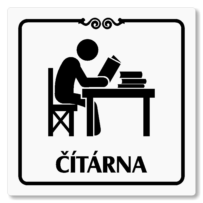 Čítárna, 80x80mm, bílá, Texas